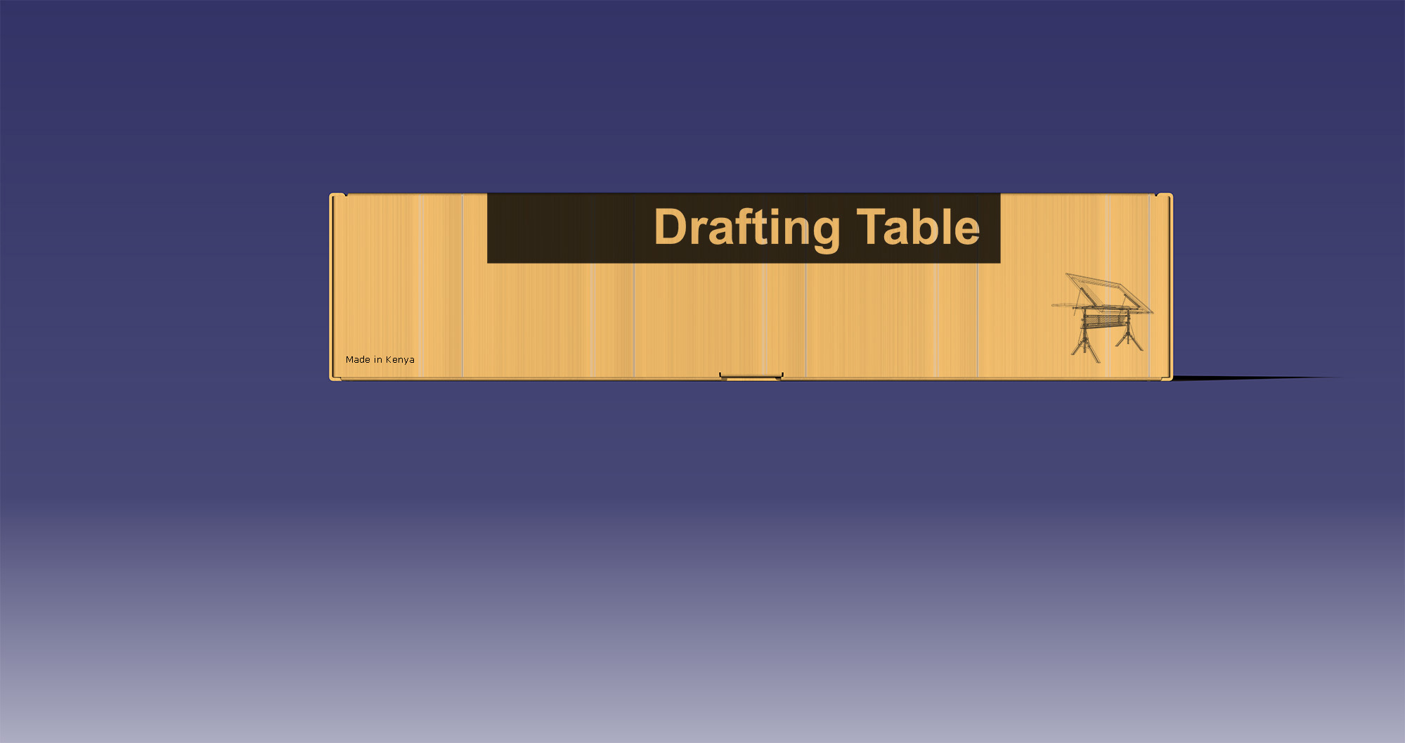 Drafting Table Cardboard Design (CAD) and Branding (Photoshop) - Project Image